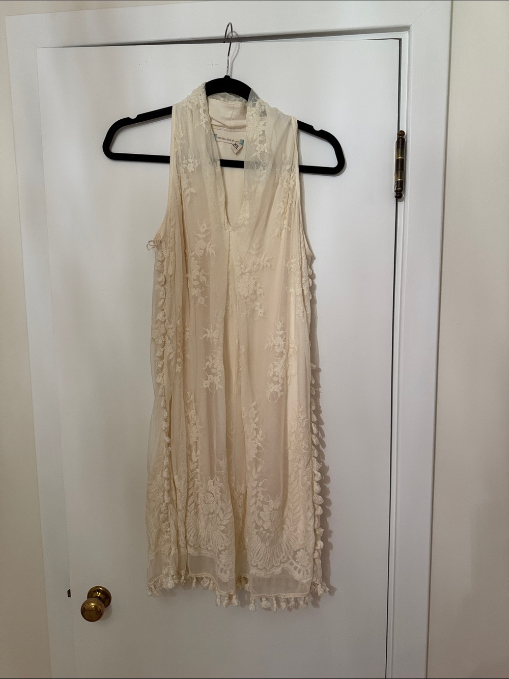 Chelsea & Violet Cream Embroidered Mini Dress